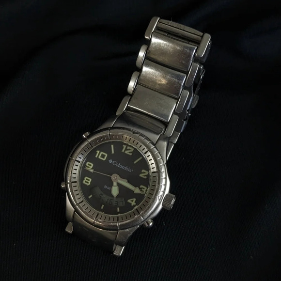 Vintage Columbia stainless steel quartz watch, analog digital, date, alarm, 50m - Picture 4 of 15